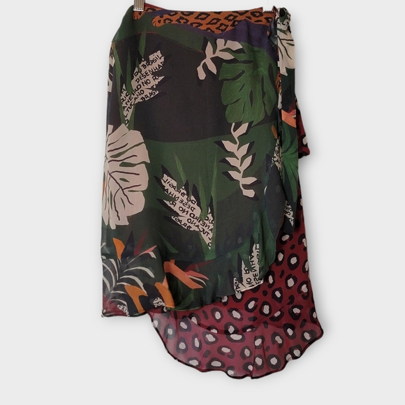 FARM Rio Dresses & Skirts - FARM Rio x Anthropologie Jungle Leopard Wrap Skirt